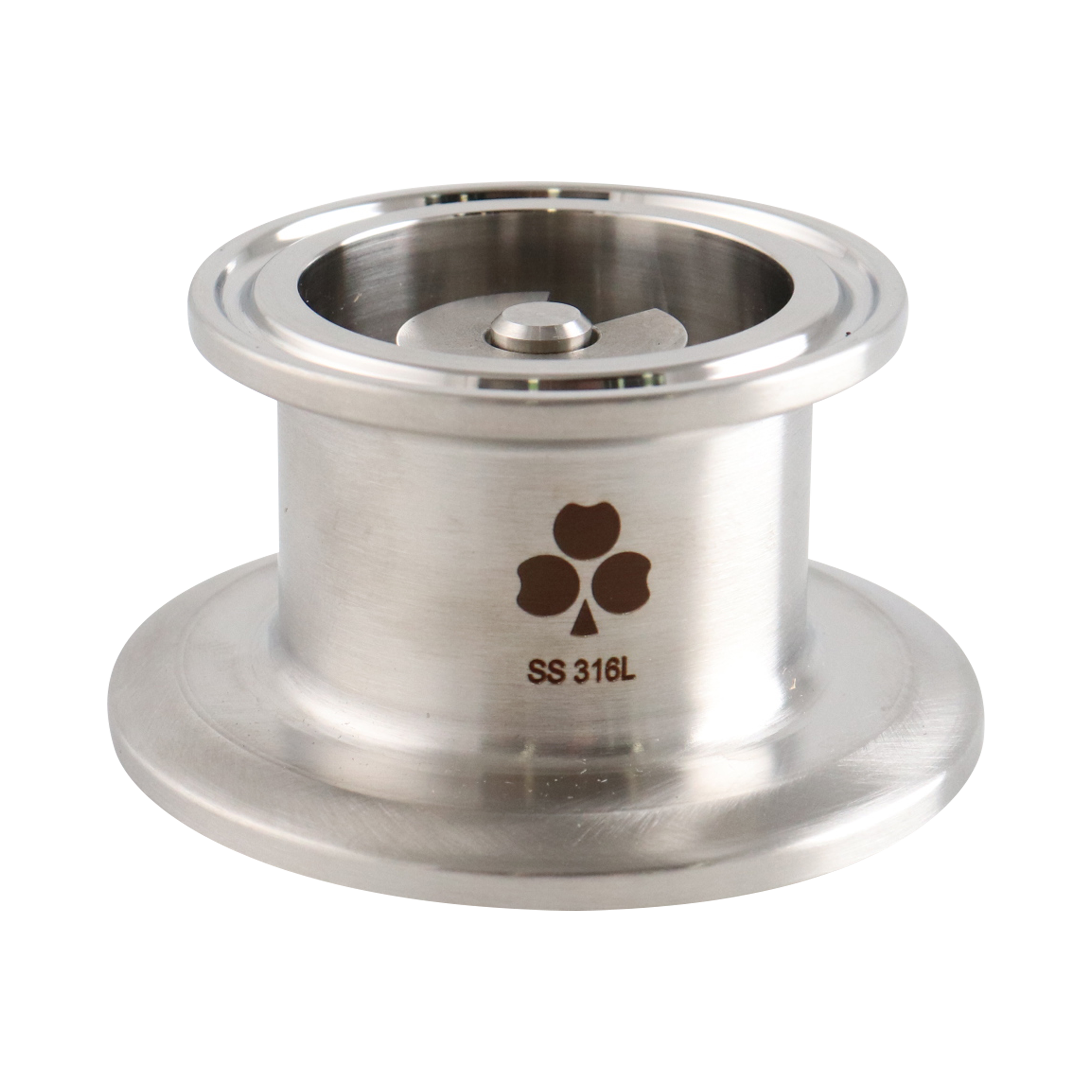 Air blow check valve body assembly, for 2-inch tri-clamp connection, no air connect, made of EPDM material.