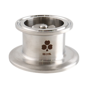 Air blow check valve body assembly, for 2-inch tri-clamp connection, no air connect, made of EPDM material.