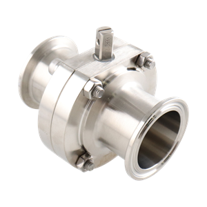 butterfly valve, 1.5-inch Tri-Clamp, made from 316L stainless steel, with Viton seat and no handle
