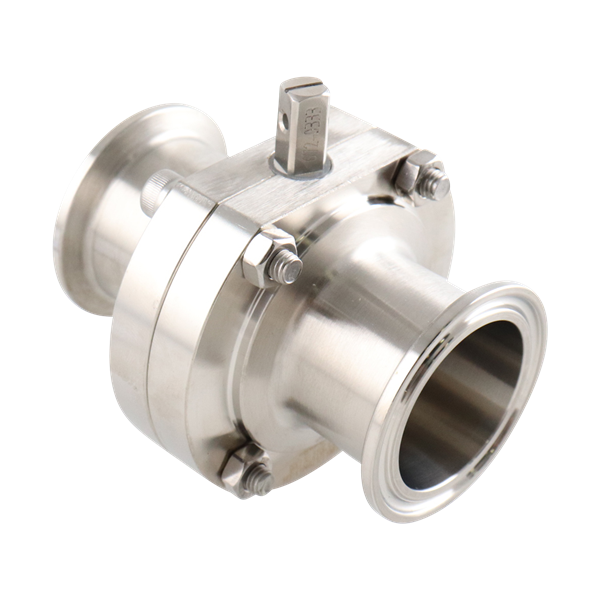 butterfly valve, 1.5-inch Tri-Clamp, made from 316L stainless steel, with Viton seat and no handle
