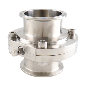 butterfly valve, 2.5-inch Tri-Clamp, made from 316L stainless steel, with Viton seat, no handle included