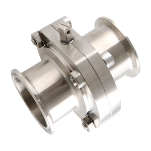 Stainless steel 316L butterfly valve, 2-inch Tri-Clamp, with EPDM seat and no handle, designed for hygienic applications