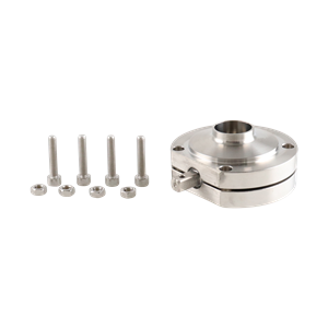 Butterfly valve, 1-inch butt weld connection, made of 316L stainless steel, with an EPDM seat, no handle included.