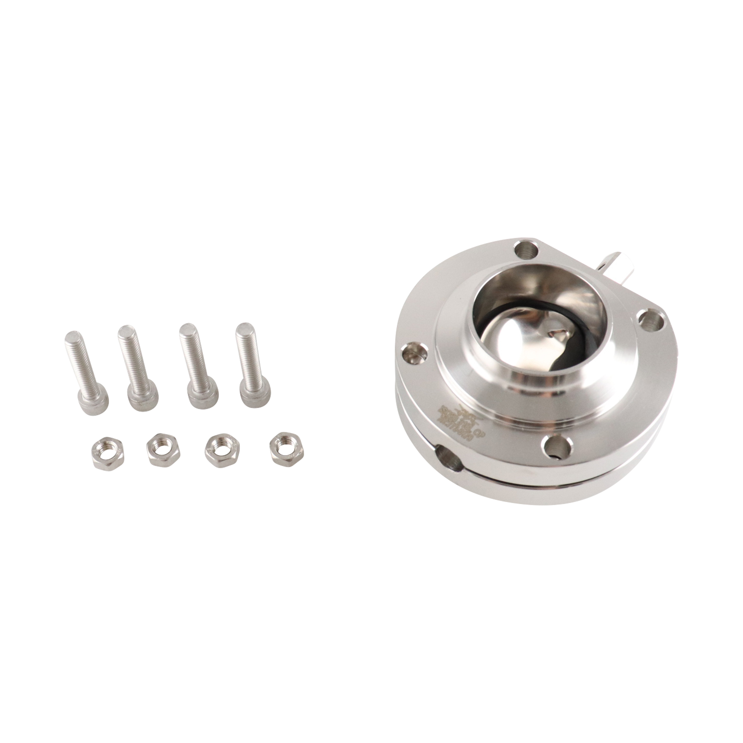 Butterfly Valve, 1.5-inch butt weld connection, made of 316L stainless steel, with an EPDM seat and no handle.