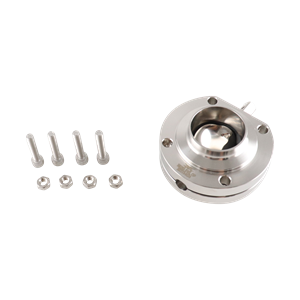 Butterfly Valve, 1.5-inch butt weld connection, made of 316L stainless steel, with an EPDM seat and no handle.