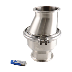 Spring check valve horizontal 3" tri-clamp 316