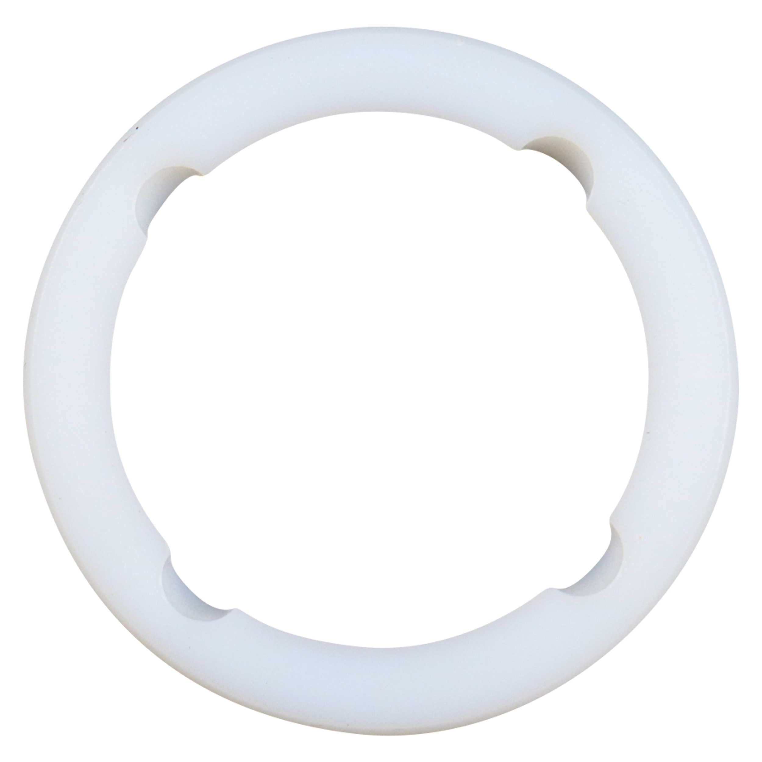 Seat, 2-inch size, made of Polytetrafluoroethylene (PTFE/Teflon), compatible with Waukesha W61 and W81 series valves.