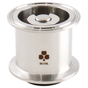 Air blow check valve body assembly for 2-inch tri-clamp connections, made of EPDM, designed with no air connection.