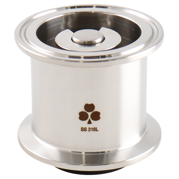 Air blow check valve body assembly for 2-inch tri-clamp connections, made of EPDM, designed with no air connection.