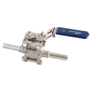 Ball valve 0.5" butt weld ext PTFE cavity fill 316L by QSM