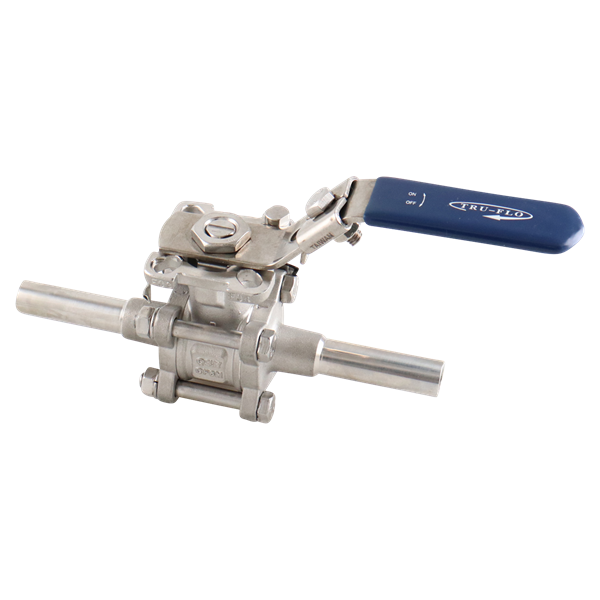 Ball valve 0.5" butt weld ext PTFE cavity fill 316L by QSM