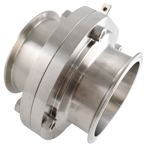butterfly valve, 4-inch Tri-Clamp, made from 316L stainless steel, with Viton seat, no handle included