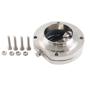 Butterfly valve 3" butt weld 316L viton seat no handle