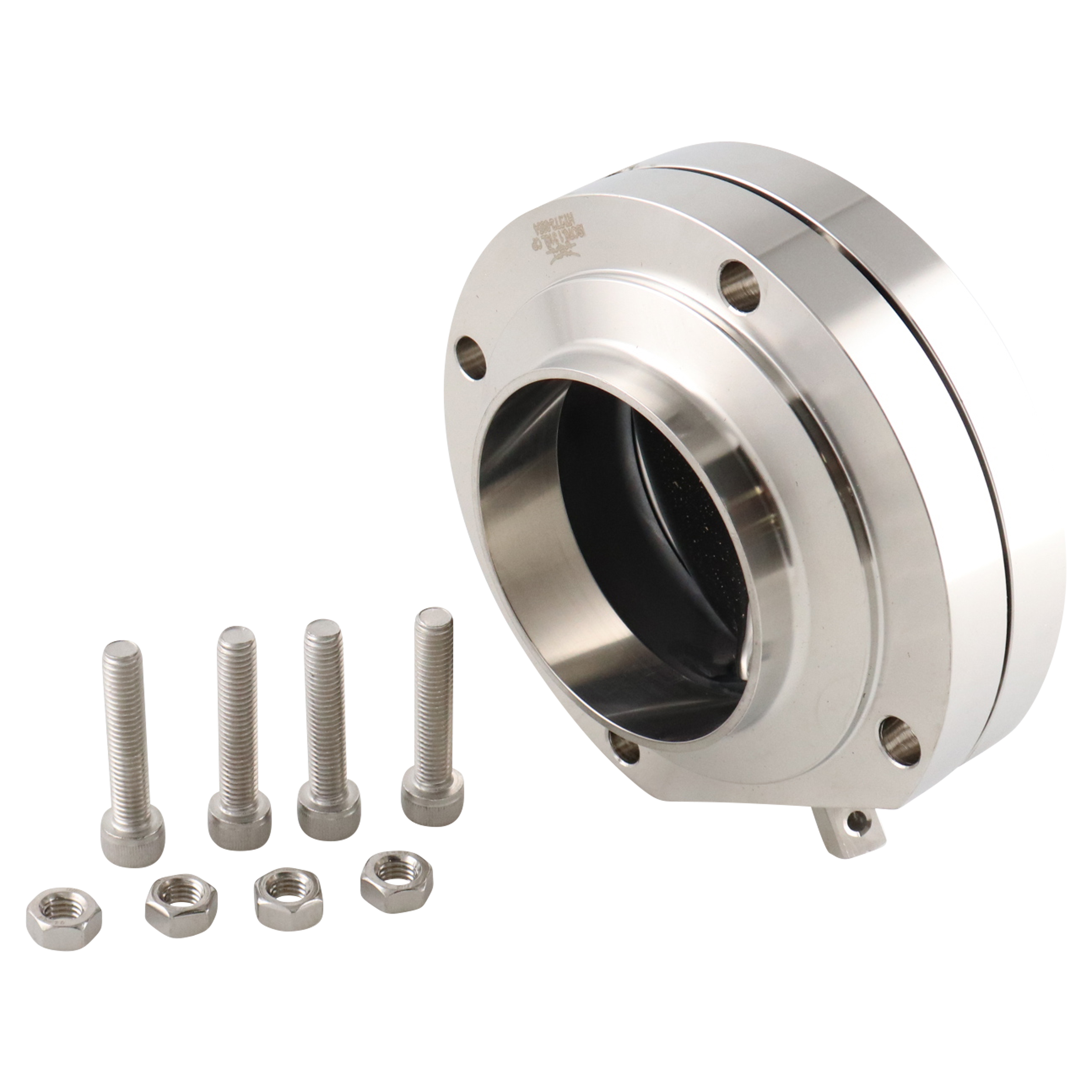 Butterfly Valve, 3-inch butt weld connection, made of 316L stainless steel, with an EPDM seat and no handle.