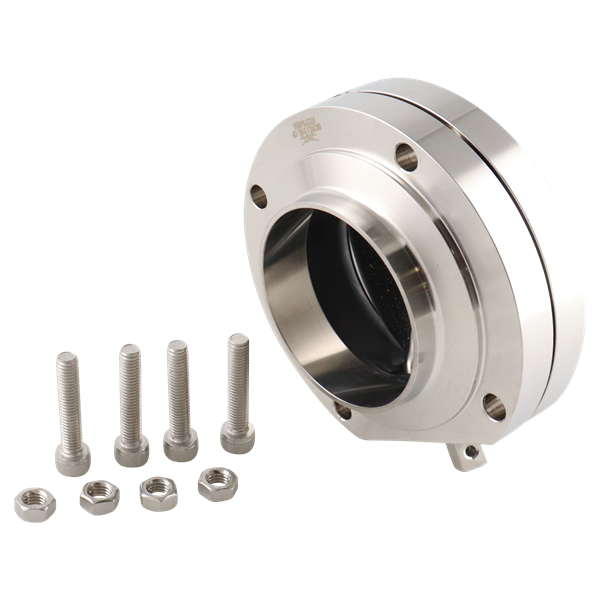 Butterfly Valve, 3-inch butt weld connection, made of 316L stainless steel, with an EPDM seat and no handle.
