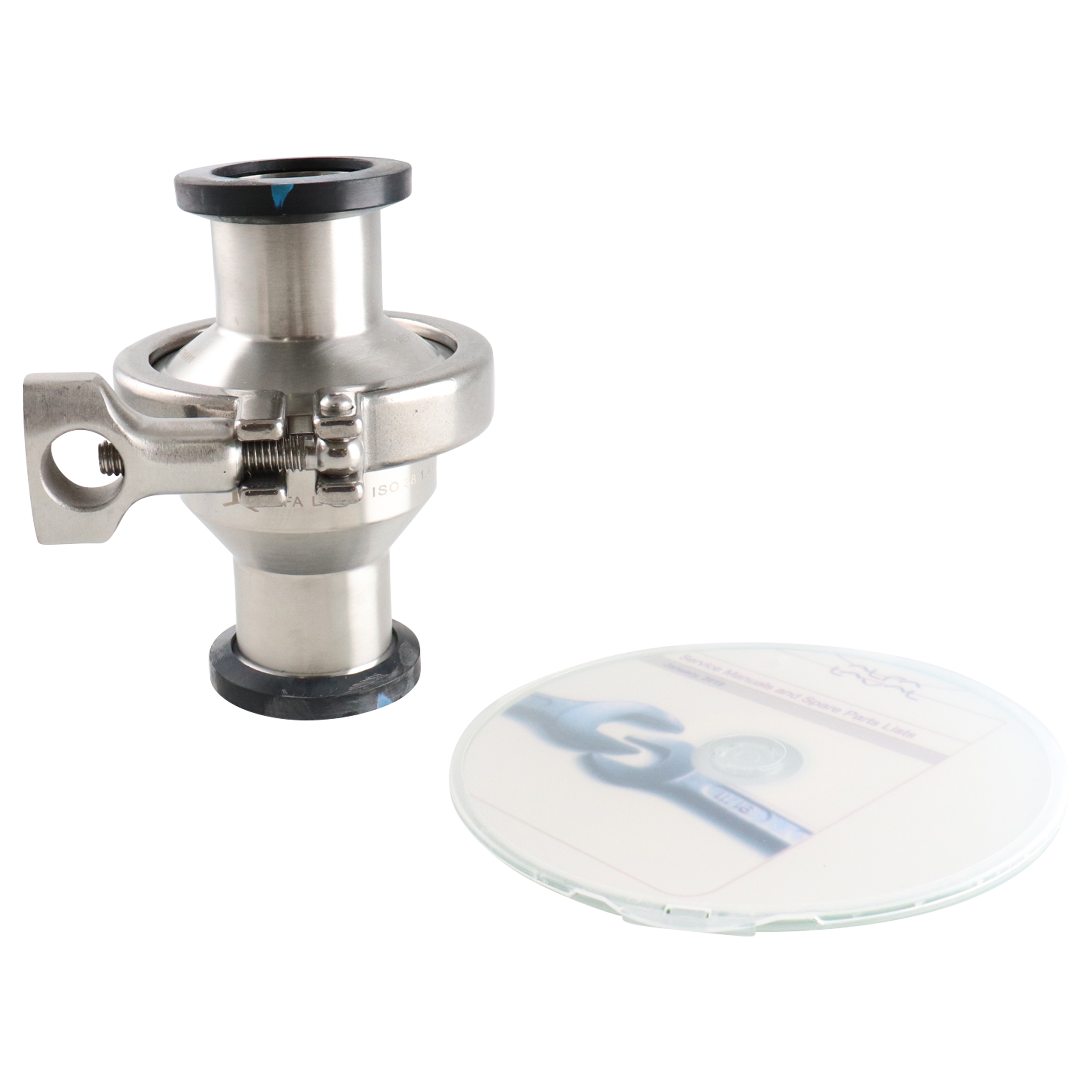 Spring Check Valve, 1.5-inch Tri-Clamp connection, made of 304 stainless steel, EPDM seal.