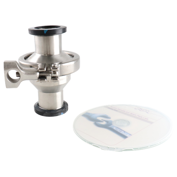 Spring Check Valve, 1.5-inch Tri-Clamp connection, made of 304 stainless steel, EPDM seal.