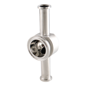 Instrument tee 0.75x1.5 tri-clamp 316L 15Ra EP inner diameter 32Ra outer diameter BPE SF4