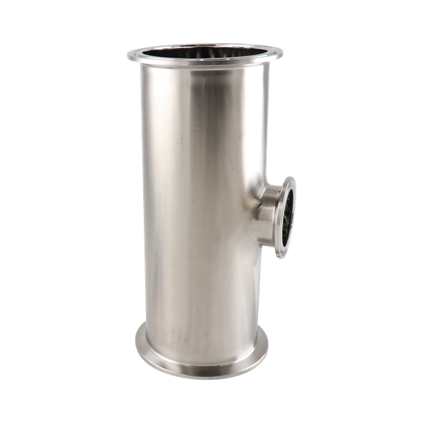 Reducing tee with dimensions 3 inches x 1.5 inches, tri-clamp connection, made from 316L stainless steel, featuring a 15RA electropolished internal finish, 32RA outer finish, SF4 BPE compliant.