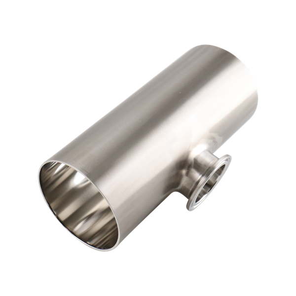 Reducing Tee, 3x1.5-inch tri-clamp connection with a short branch, made of 316L stainless steel, with a 15RA electropolished inner diameter, 32RA outer diameter, compliant with SF4 BPE standards.