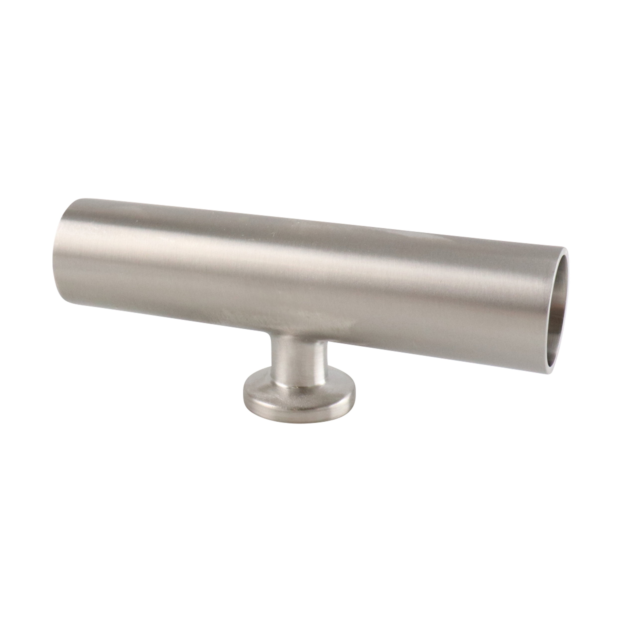 reducing tee, 1-inch x 0.5-inch Tri-Clamp, short branch, made from 316L stainless steel, with 20RA interior and 32RA exterior surface finish, SF1 BPE compliant