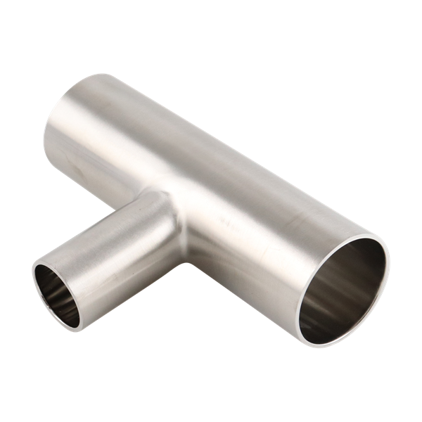 Reducing tee with dimensions 1.5 inches x 1 inch, butt weld connection, made from 316L stainless steel, 15RA EP internal finish and 32RA outer finish, SF4 BPE compliant.