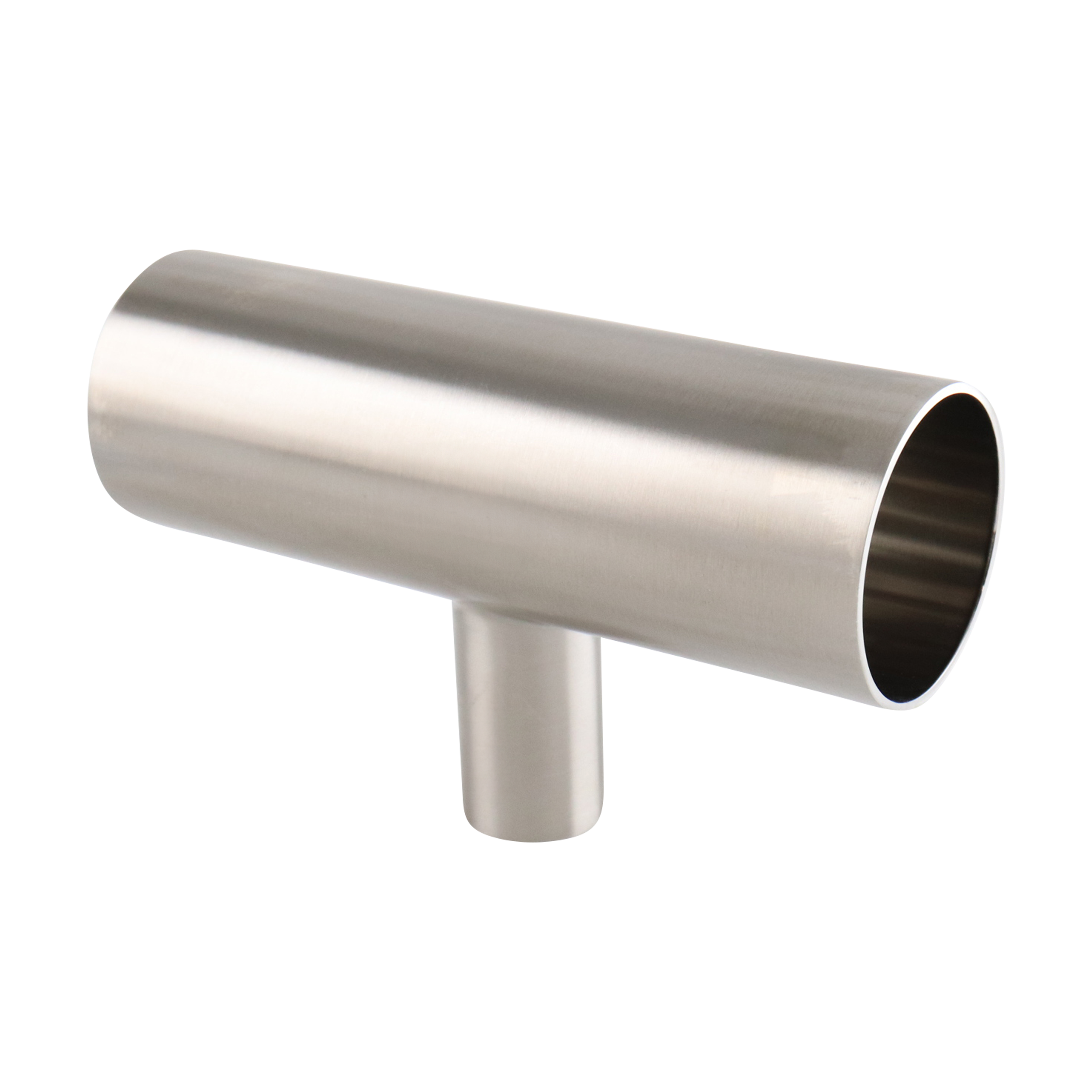 Reducing Tee, 1.5-inch x 0.75-inch, Butt Weld connection, 316L stainless steel, 15RA electropolished ID, 32RA OD, SF4 BPE.