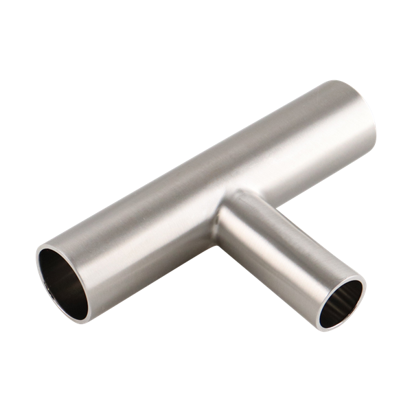 Reducing tee with a 1-inch by 0.75-inch butt weld connection, made of 316L stainless steel, with a 15RA EP inner diameter finish and a 32RA outer diameter finish, SF4 BPE compliant.