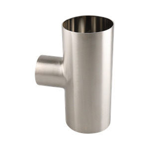 reducing tee, 3-inch x 2-inch butt-weld, made from 304 stainless steel, with 32RA interior and exterior surface finish