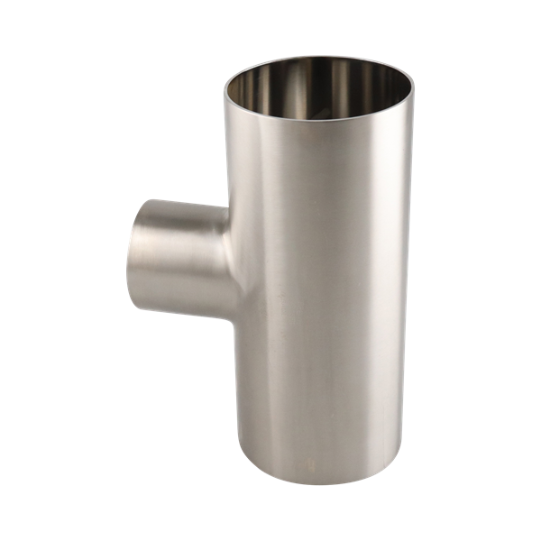reducing tee, 3-inch x 2-inch butt-weld, made from 304 stainless steel, with 32RA interior and exterior surface finish
