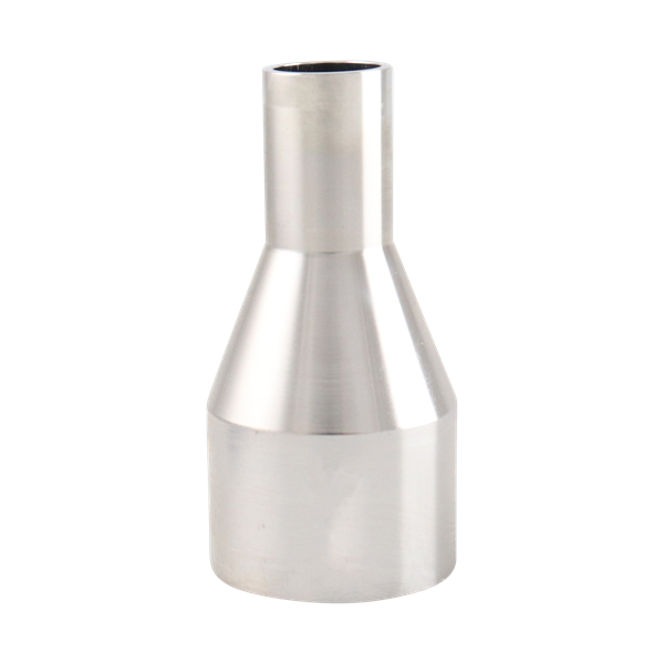 Concentric Reducer, 1.5-inch x 0.5-inch, Butt Weld connection, made of 316L stainless steel, 3 inches long, 15RA electropolished internal surface finish, 32RA external finish, SF4 BPE compliant.