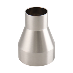 Concentric reducer 2.5x1.5 butt weld 316L 3.375" OAL 15Ra EP inner diameter 32Ra BPE SF4