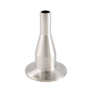 Concentric reducer 1x0.5 tri-clamp x butt weld 3" OAL 15Ra EP inner diameter 32Ra outer diameter BPE SF4