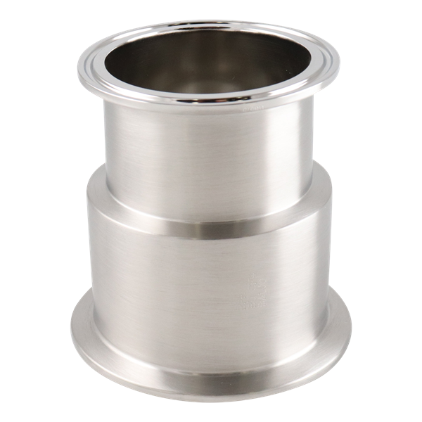 Concentric reducer 3x2.5 tri-clamp 316L 3.625" OAL 15Ra EP ID 32Ra SF4 BPE