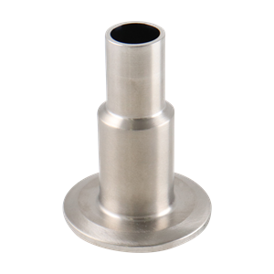 Concentric reducer 1x0.75 tri-clamp x butt weld 2.625" overall length 15Ra electropolished inner diameter 32Ra BPE SF4