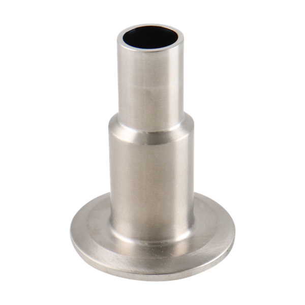 Concentric reducer 1x0.75 tri-clamp x butt weld 2.625" overall length 15Ra electropolished inner diameter 32Ra BPE SF4