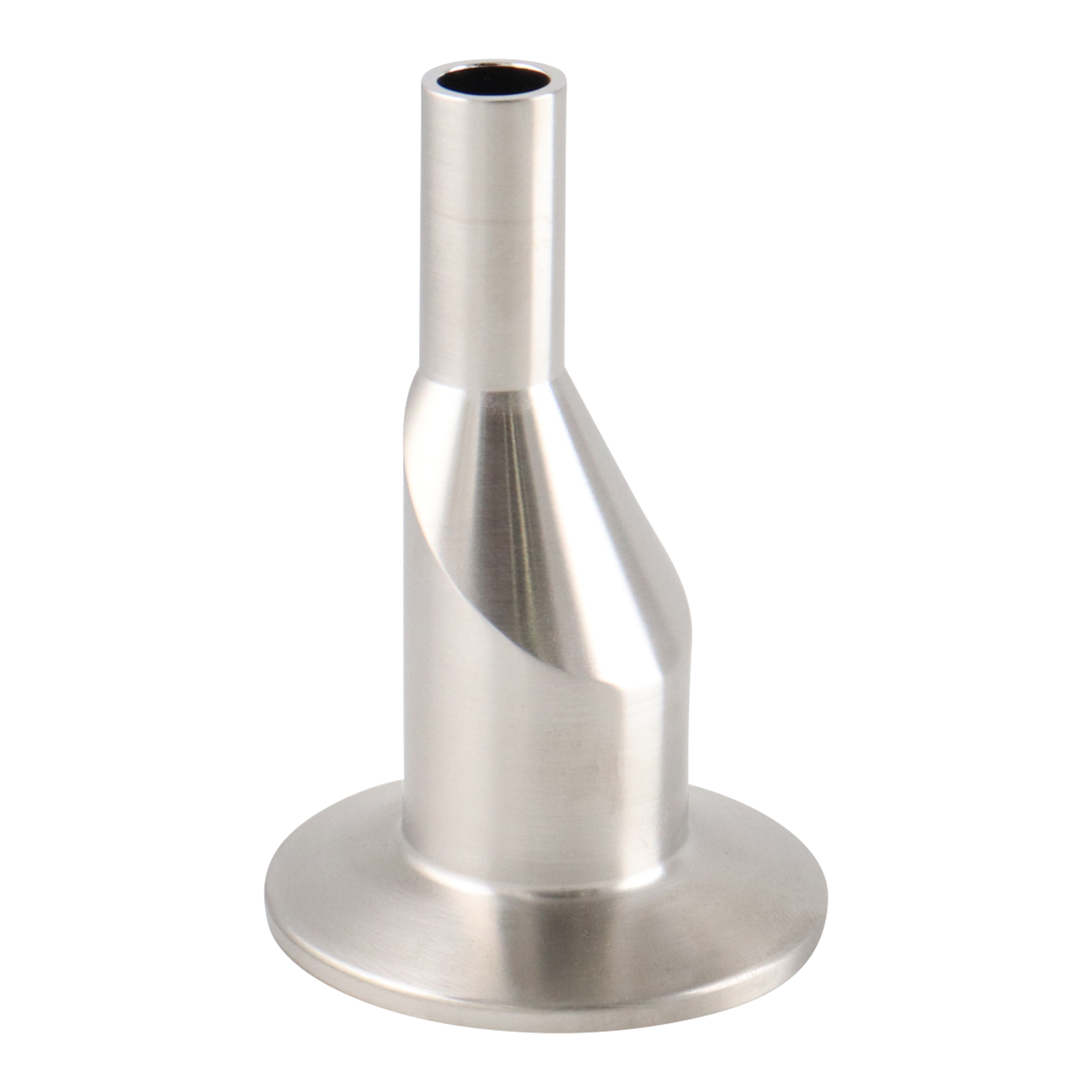 Eccentric reducer 1x0.5 tri-clamp x butt weld 316L 3" OAL 15Ra EP inner diameter 32Ra outer diameter BPE SF4