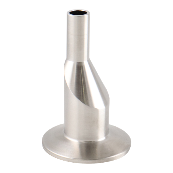 Eccentric reducer 1x0.5 tri-clamp x butt weld 316L 3" OAL 15Ra EP inner diameter 32Ra outer diameter BPE SF4