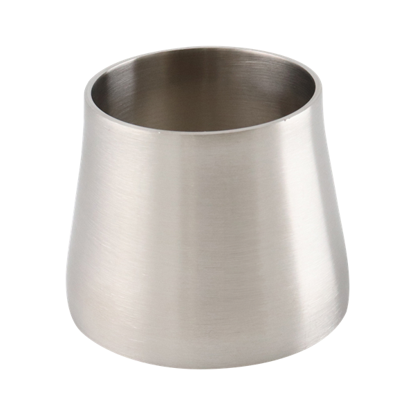 concentric reducer, 2.5-inch x 2-inch butt-weld, made from 304 stainless steel, with 2-inch overall length and 32RA interior and exterior surface finish