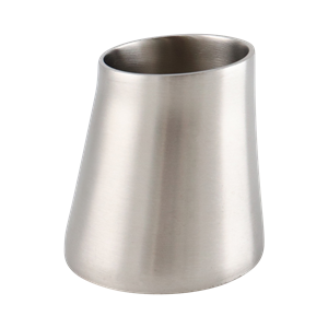 eccentric reducer, 2-inch x 1.5-inch butt-weld, made from 304 stainless steel, with 2-inch overall length and 32RA interior and exterior surface finish