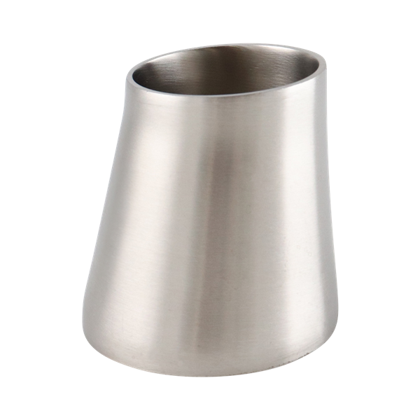 eccentric reducer, 2-inch x 1.5-inch butt-weld, made from 304 stainless steel, with 2-inch overall length and 32RA interior and exterior surface finish