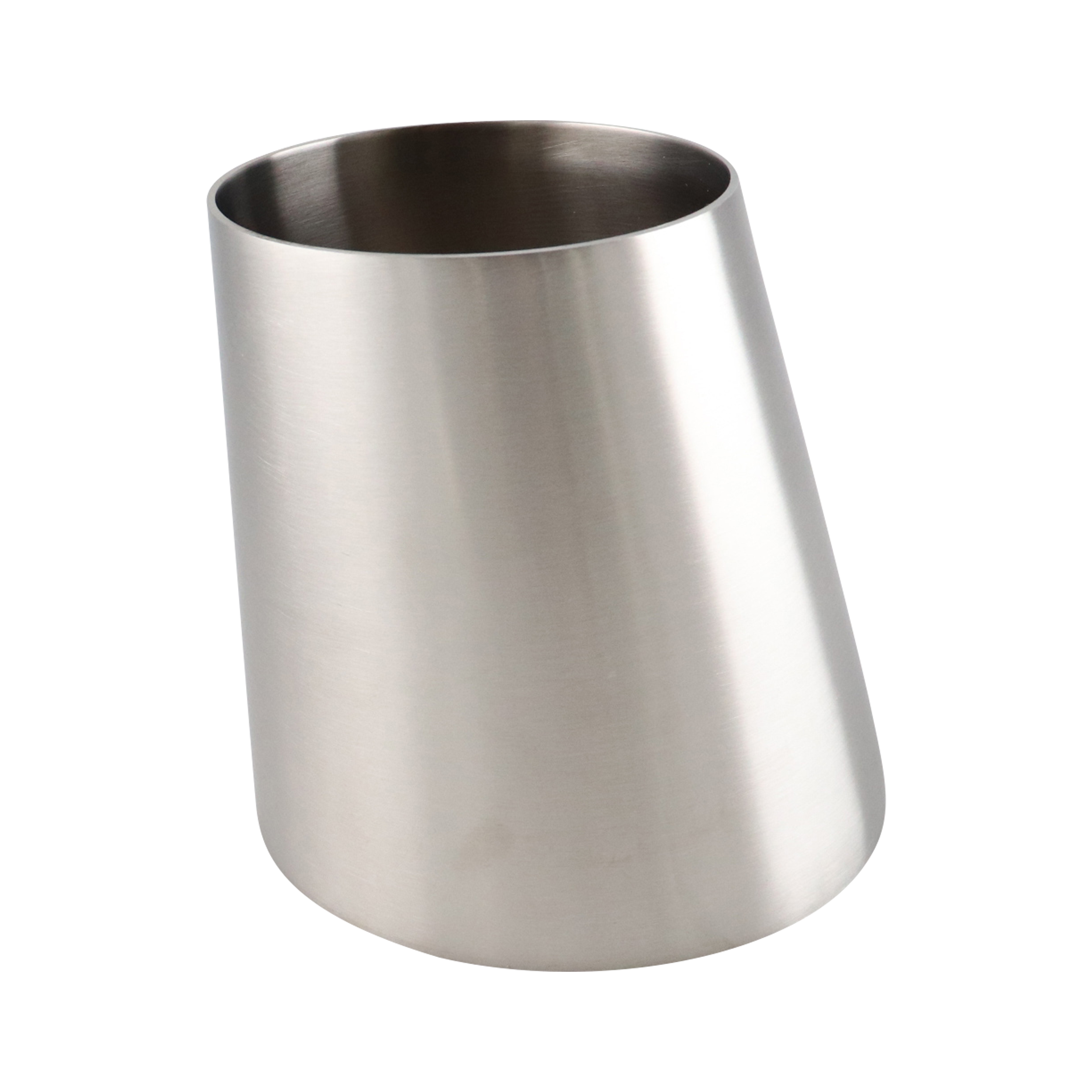 eccentric reducer, 4-inch x 3-inch butt-weld, made from 316L stainless steel, with 4-inch overall length and 32RA interior and exterior surface finish