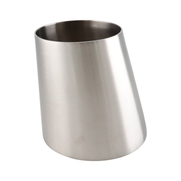 eccentric reducer, 4-inch x 3-inch butt-weld, made from 316L stainless steel, with 4-inch overall length and 32RA interior and exterior surface finish