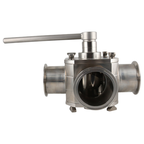 Koltek valve 3-way 3" tri-clamp EPDM 316l w/ handle