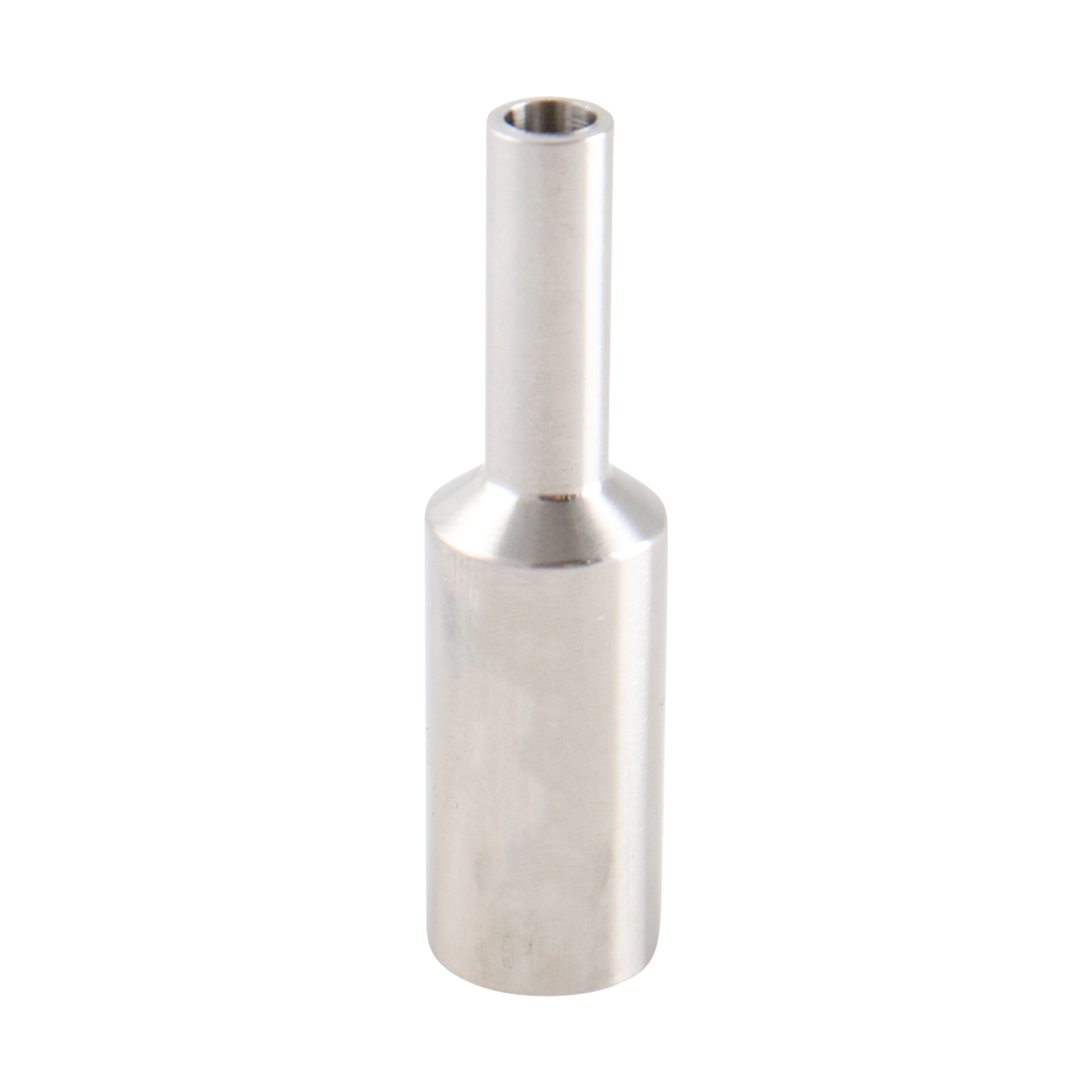 Concentric reducer, 0.5-inch to 0.25-inch butt weld, 1.875-inch overall length, made from stainless steel, with a 20RA internal finish and 32RA outer finish, SF1 BPE compliant.