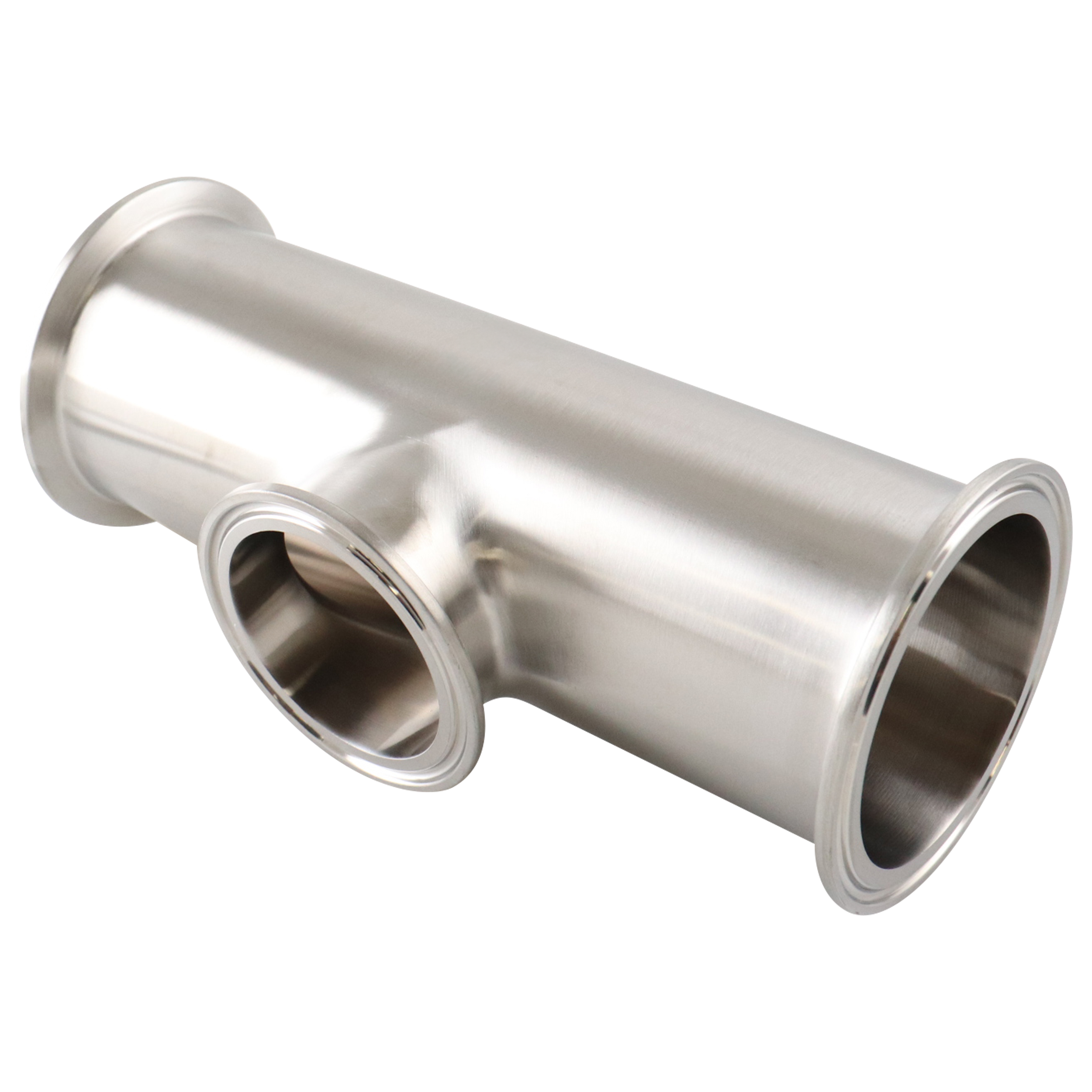Reducing tee 2.5x2 tri-clamp short branch 316L 20Ra inner diameter 32Ra outer diameter BPE SF1