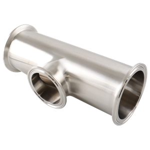 Reducing tee 2.5x2 tri-clamp short branch 316L 20Ra inner diameter 32Ra outer diameter BPE SF1