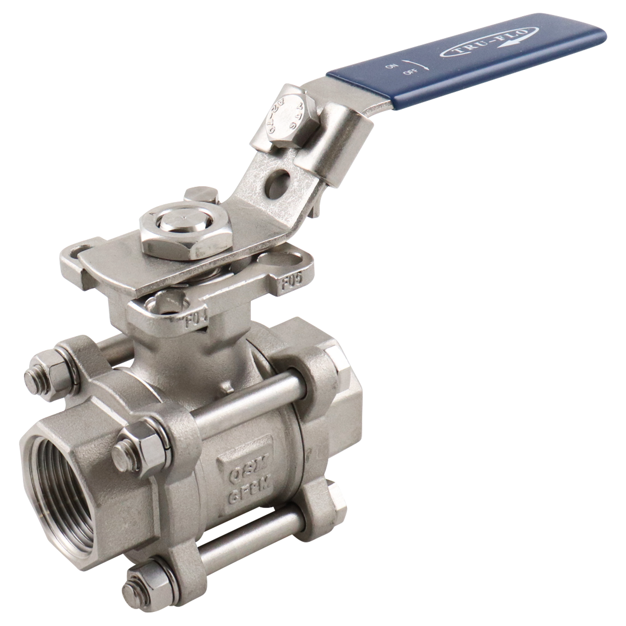 Ball valve 1" FPT PTFE 316L QSM