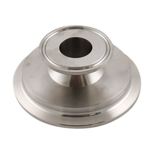Conical instrument gauge reducer 3x1.5 tri-clamp 316L 1.25" OAL 20Ra ID 32Ra OD
