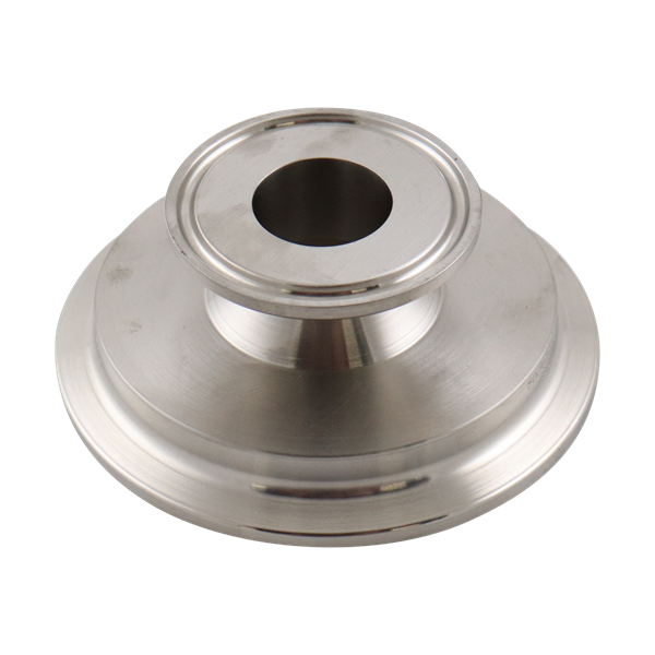 Conical instrument gauge reducer 3x1.5 tri-clamp 316L 1.25" OAL 20Ra ID 32Ra OD